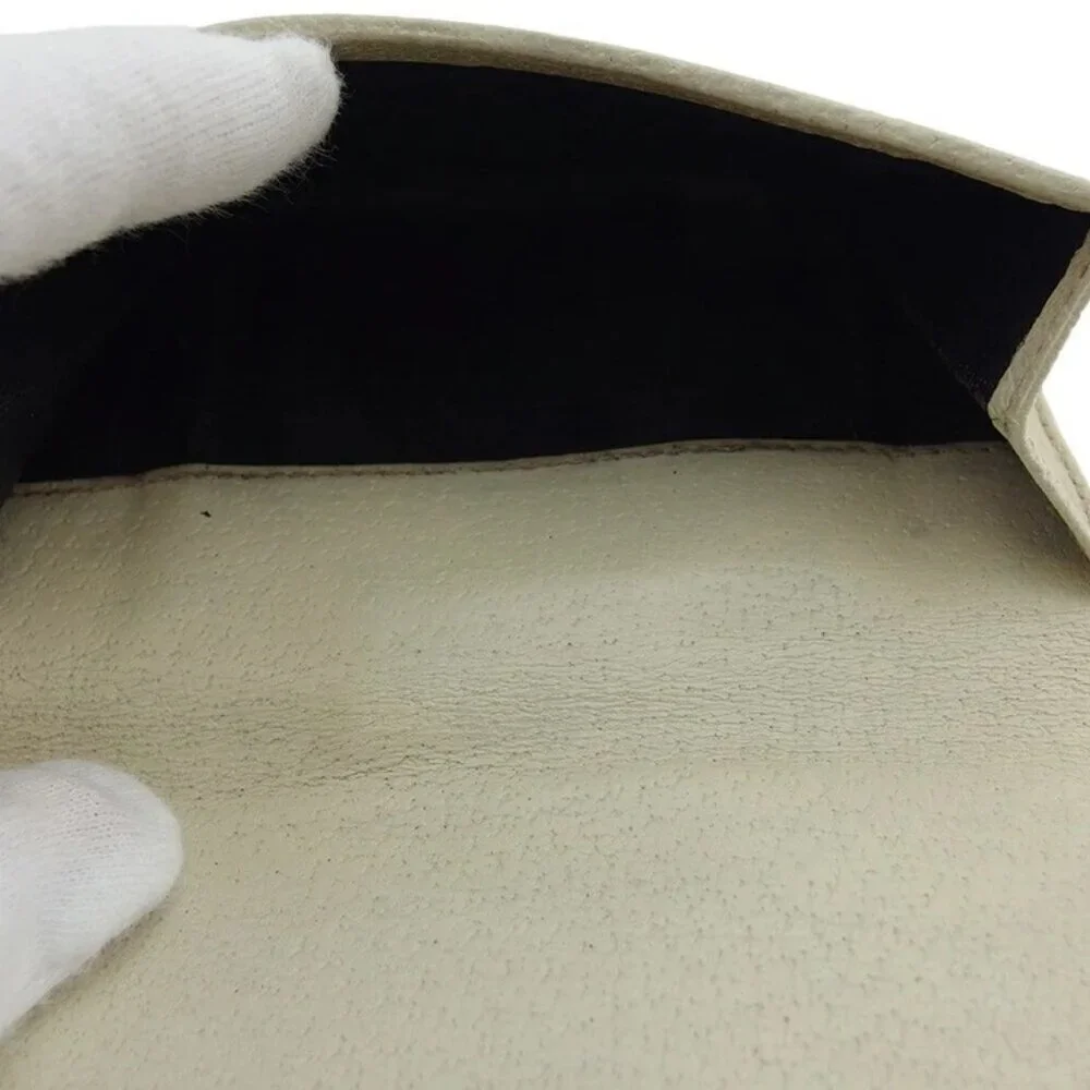 GUCCI Bifold Wallet Beige brown gold Women 112664 Authentic secondhand - Picture 8 of 9